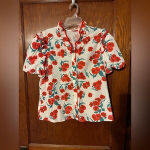 Floral Button-Up Blouse